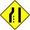 W4 2l lane ends merge right symbol