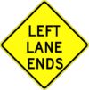 W9 1l left lane ends