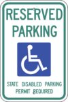 WA12185 disabled reserved parking washington sign
