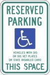 WI12185 disabled reserved parking wisconsin sign