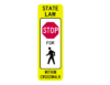 stop for pedestrians in crosswalk