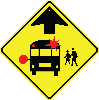 S3 1s bus stop ahead symbol signt