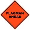 flagman ahead roll up sign
