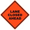 lane closed ahead roll up sign