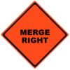 merge right roll up sign