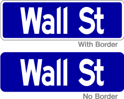 street name sign blue
