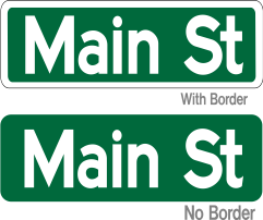 street name sign green white1
