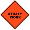 utility work roll up sign